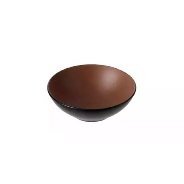 TI828424BN Melamine Round Bowl 1700ml Brown/Black