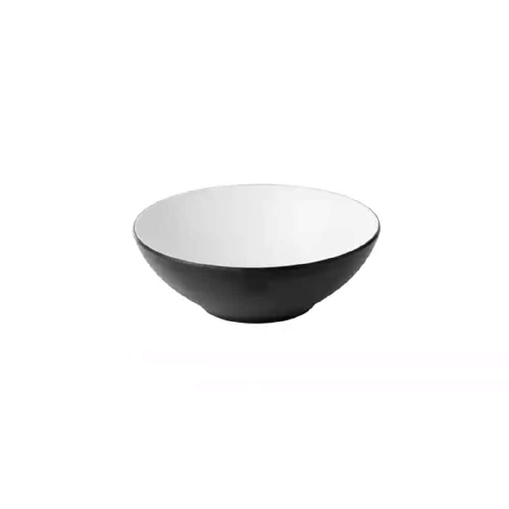 Melamine Round Bowl 1700ml White/Black