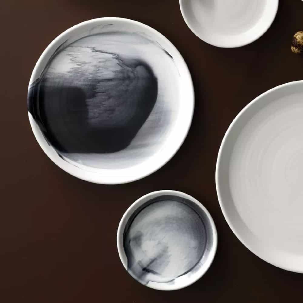 Finn Round Plate Tapered 150mm Pottr - Black Smoke
