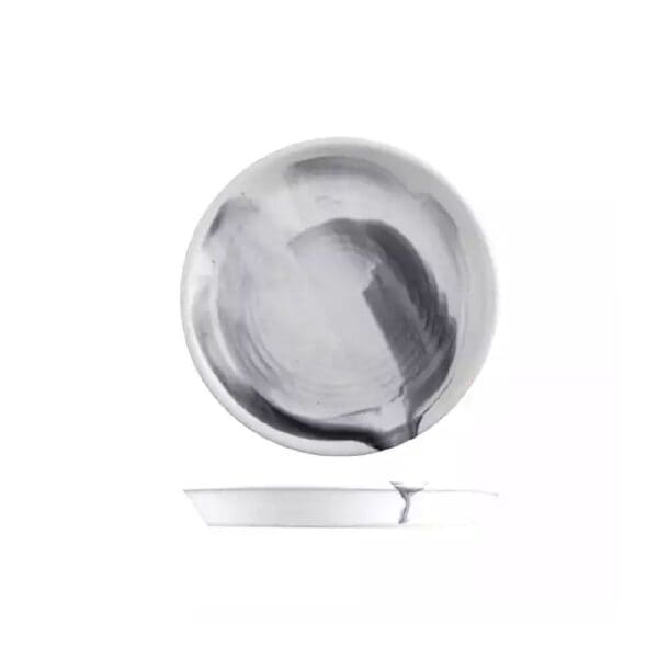Finn Round Plate Tapered 170mm Pottr - Black Smoke