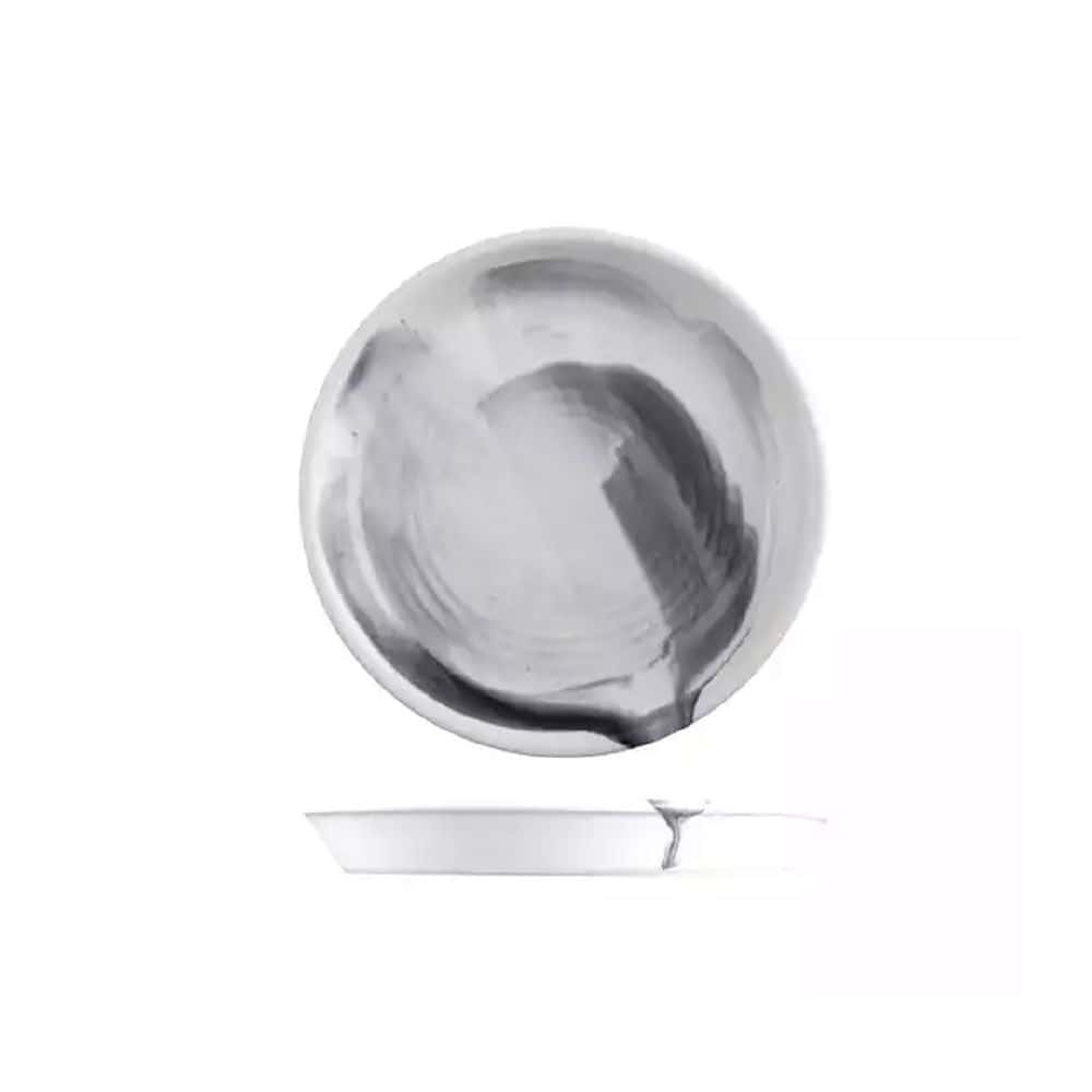 Finn Round Plate Tapered 170mm Pottr - Black Smoke