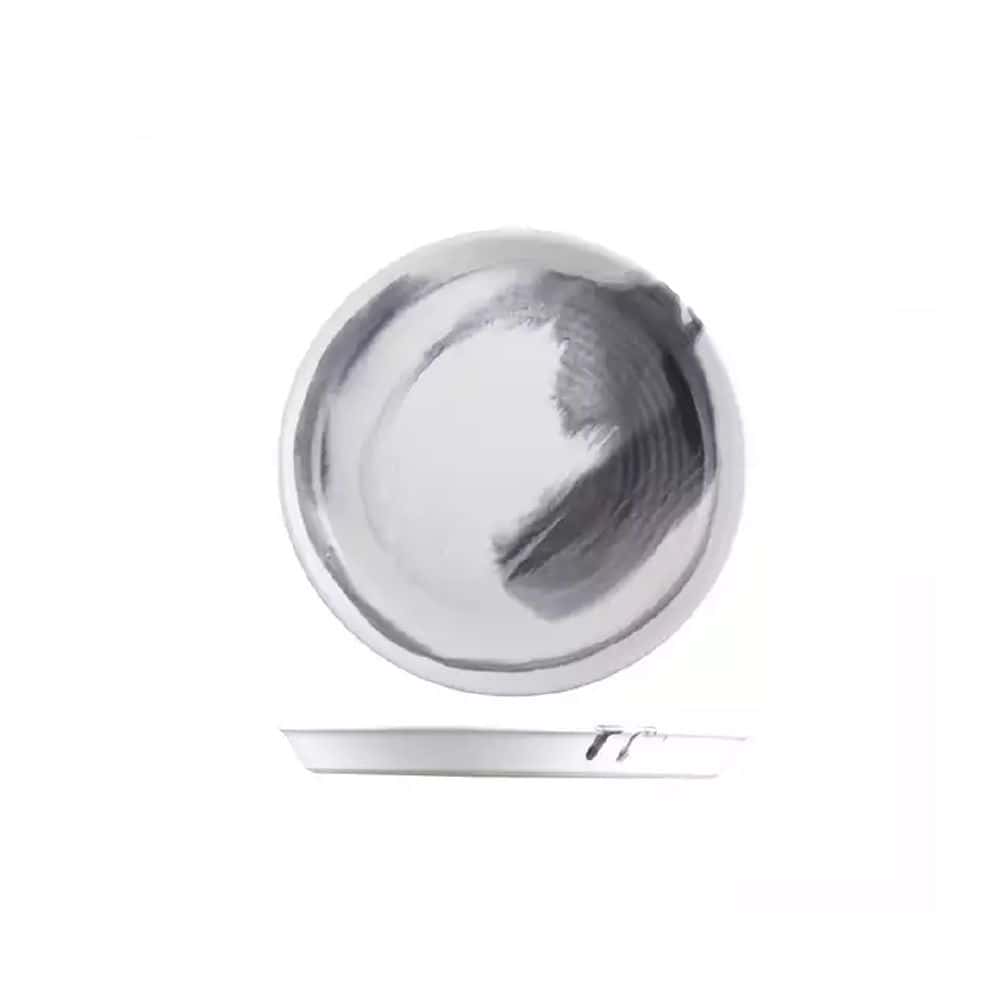 Finn Round Plate Tapered 230mm Pottr - Black Smoke