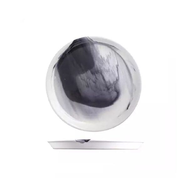 Finn Round Plate Tapered 250mm Pottr - Black Smoke