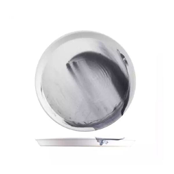 Finn Round Plate Tapered 270mm Pottr - Black Smoke