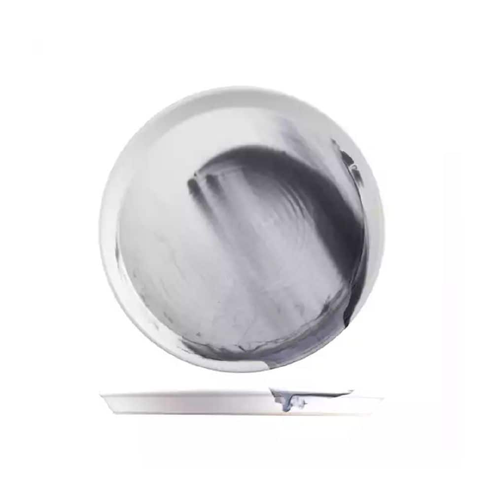 Finn Round Plate Tapered 270mm Pottr - Black Smoke