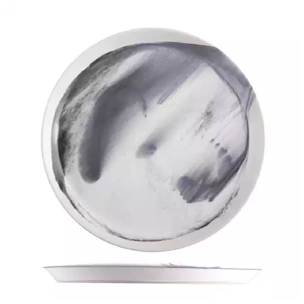 Finn Round Plate Tapered 290mm Pottr - Black Smoke