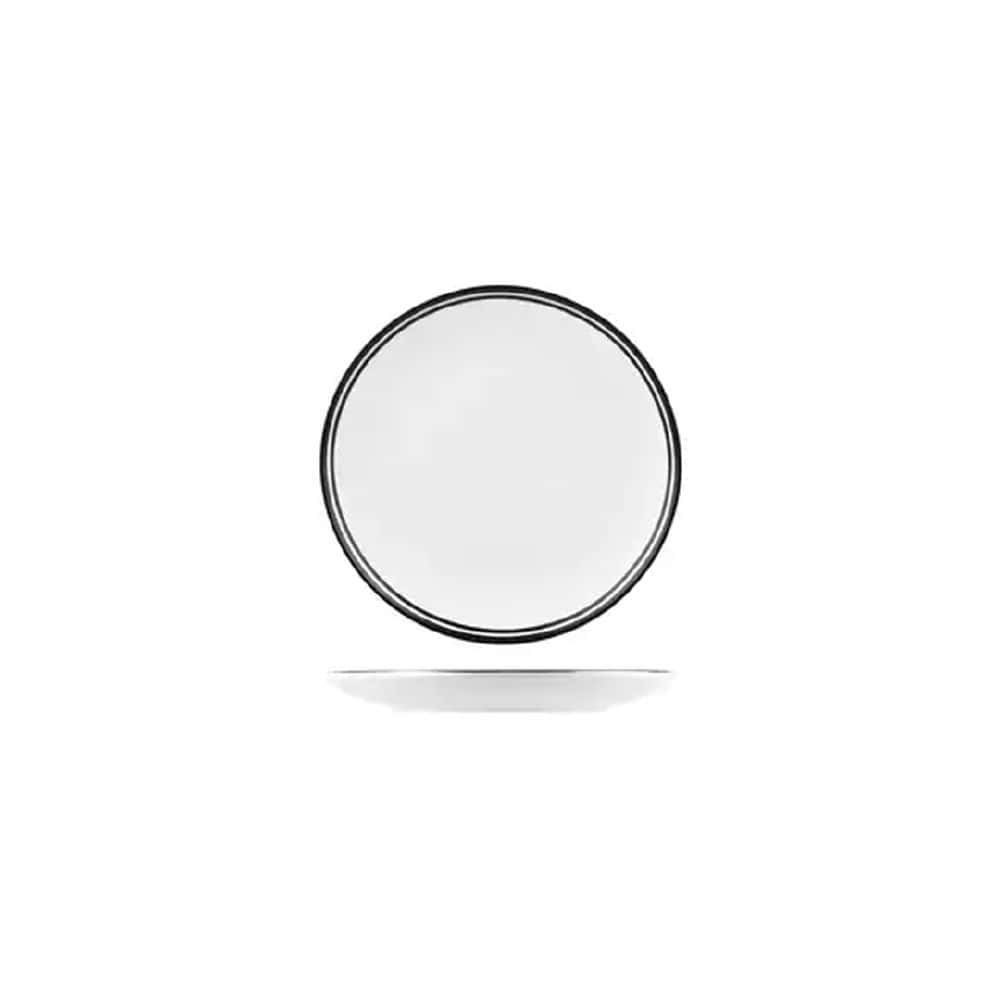 Round Coupe Plate 180mm Nano Cru Black