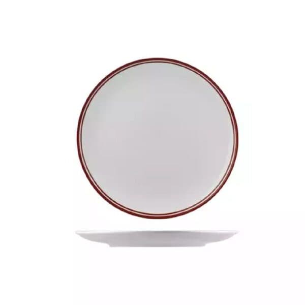 Round Coupe Plate 240mm Nano Cru Red