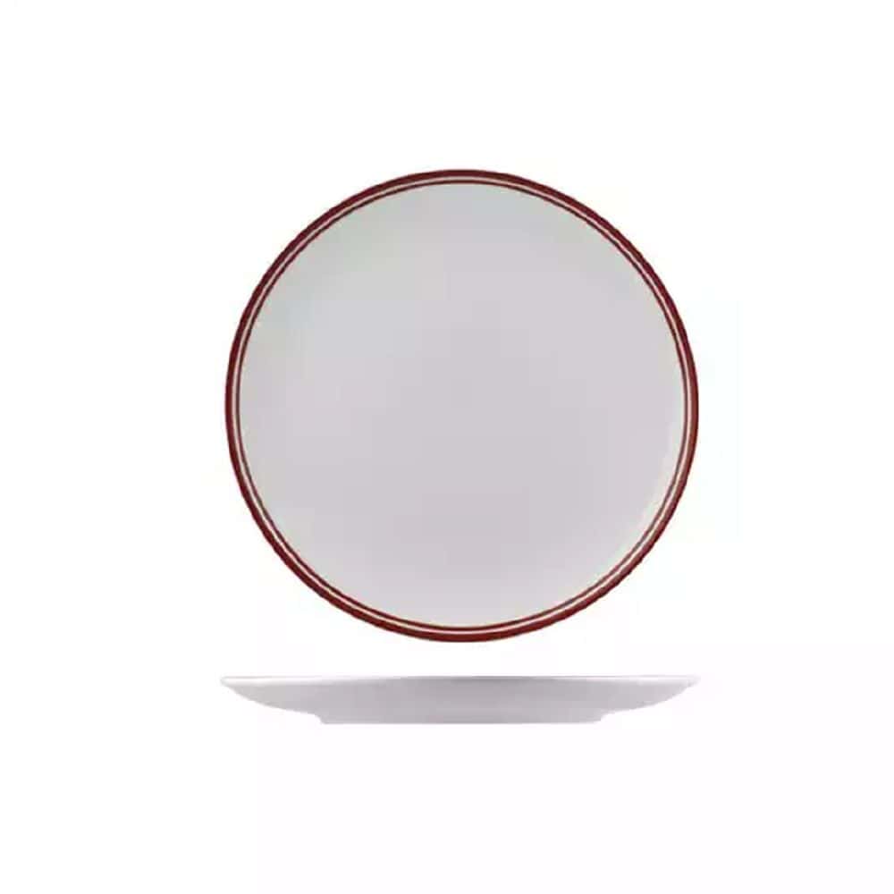Round Coupe Plate 240mm Nano Cru Red