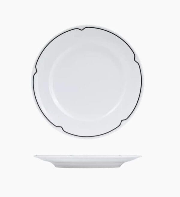 Round Plate 240mm w/ Wide Rim Charlotte