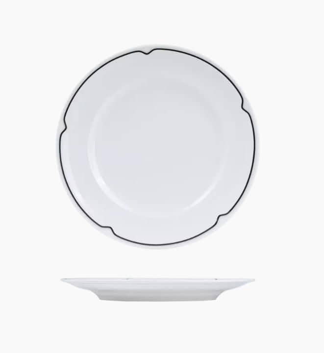 Round Plate 240mm w/ Wide Rim Charlotte