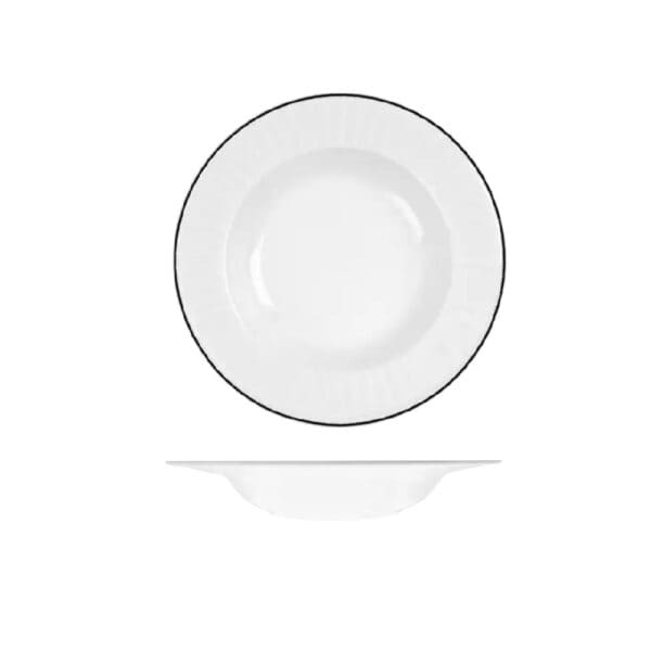 TIRHRDP30BK Round Bowl 1280ml w/ Wide Rim Harriette