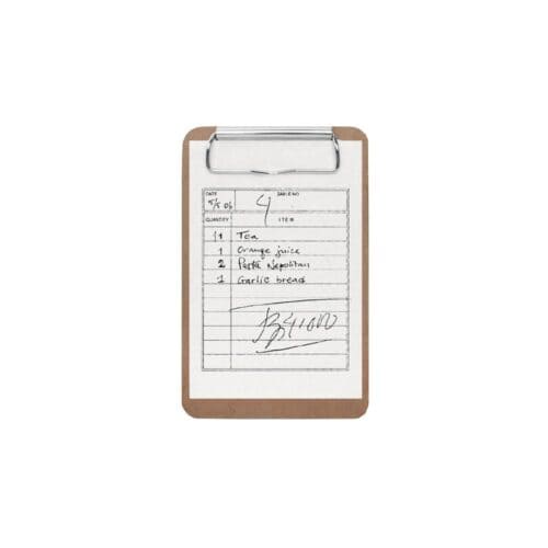 Menu/Bill Mini Clipboard 90mmx150mm Olympia