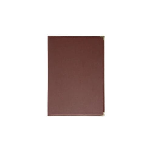 Four Card Menu Holder A4 w/ Leatherette Style Cover Olympia - Burgundy
