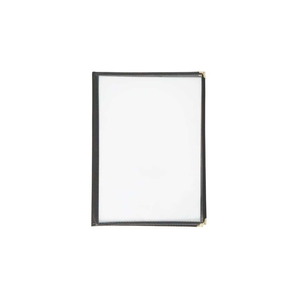 Four Card Menu Holder A4 w/ Black Border Olympia