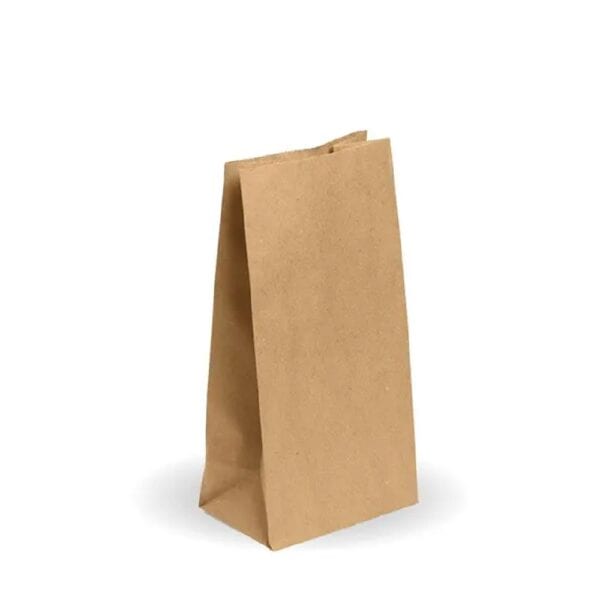 BIOPAKBAGSOS8B Paper Bag No.8 155x100x305mm Kraft Self-Opening Sack (SOS)