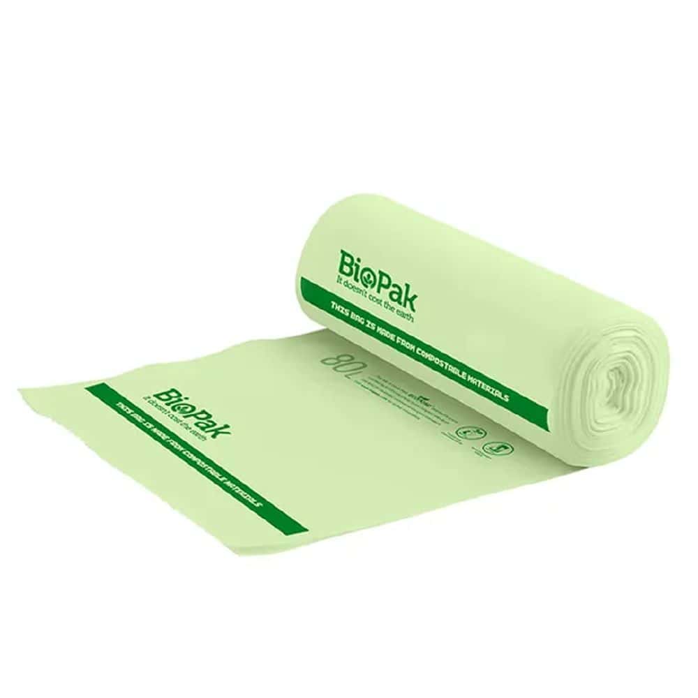Garbage Bag 80L BioPlastic Green Roll