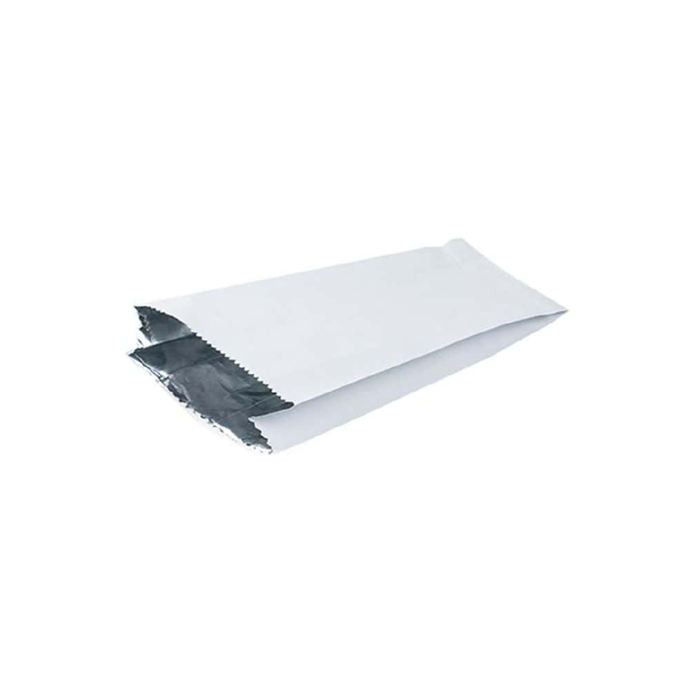 Paper Bag 300x180x45mm Large - Plain White Foil Lined