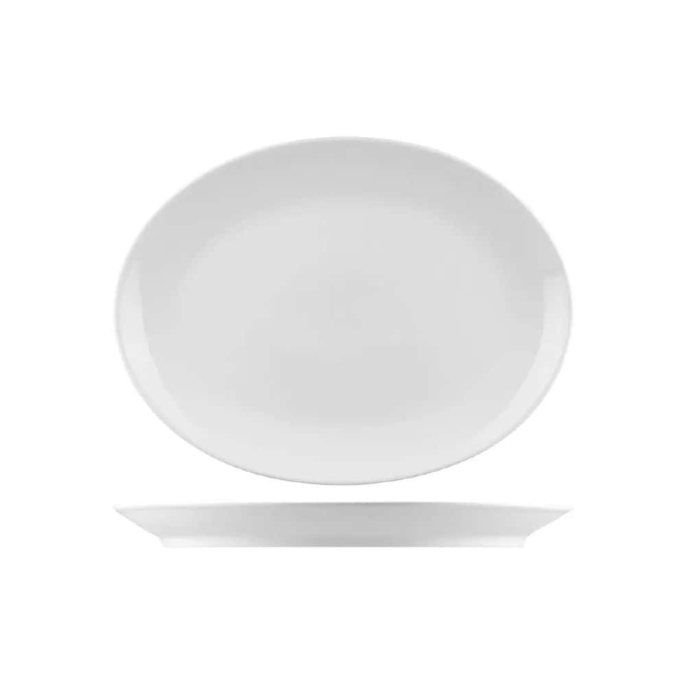 Oval Coupe Plate 320mmx230mm Nano White