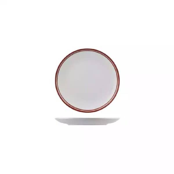 TINPR18R Round Coupe Plate 180mm Nano Cru Red