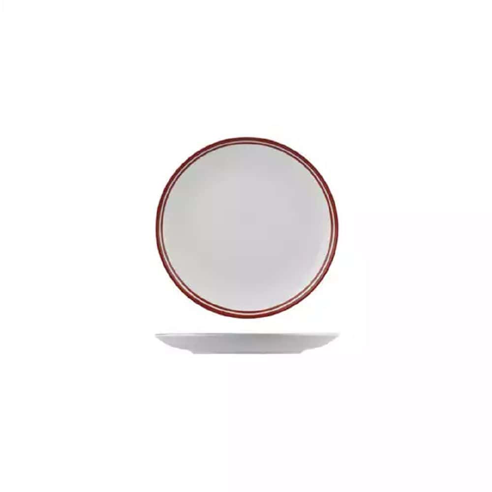 Round Coupe Plate 180mm Nano Cru Red