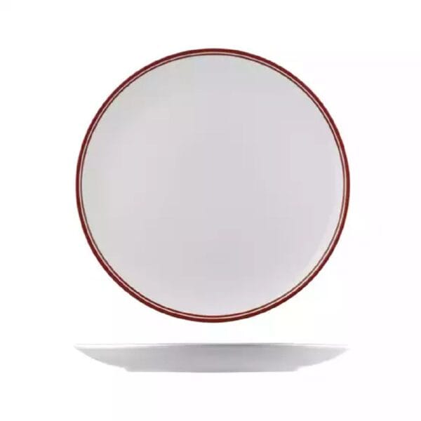 Round Coupe Plate 310mm Nano Cru Red
