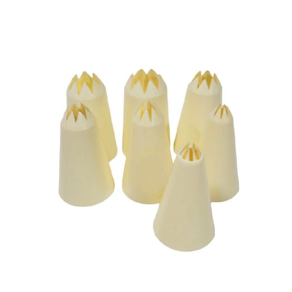 KH13120 Piping Nozzle Set - 7 Pieces Star PP Kookie - Ivory
