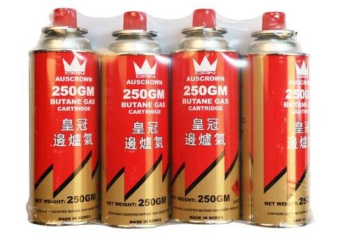 Premium Butane Gas Cartridge 250g with Triple Seaming Rim Vent Release Auscrown