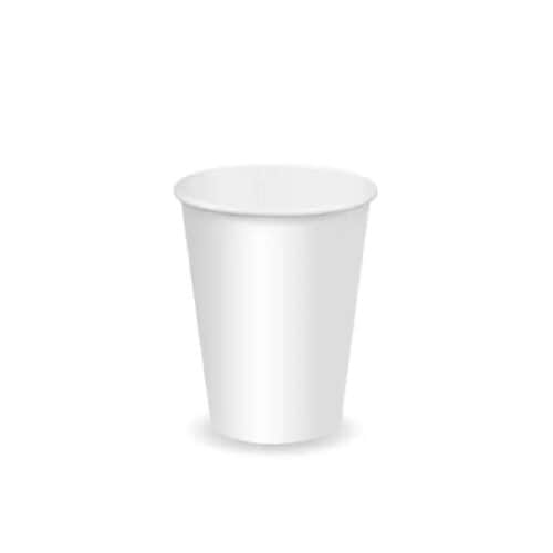Single Wall Takeaway Cold Paper Cup 390ml / 12oz (90mm) BioCup White