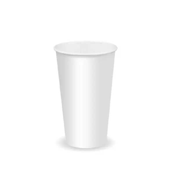 BIOBCC16W Single Wall Takeaway Cold Paper Cup 500ml / 16oz (90mm) BioCup White