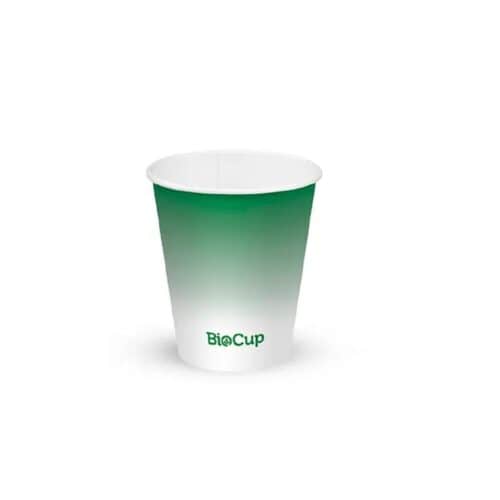Single Wall Takeaway Cold Paper Cup 200ml / 6oz (80mm) BioCup Green Fade