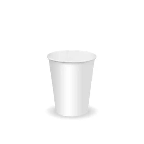 BIOBCC8W Single Wall Takeaway Cold Paper Cup 280ml / 8oz (80mm) BioCup White