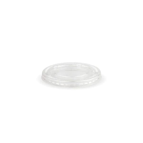 BIOBCL105CPETF Flat Lid w/ Straw Slot Suits (105mm) Takeaway Cold Cup BioCup Clear