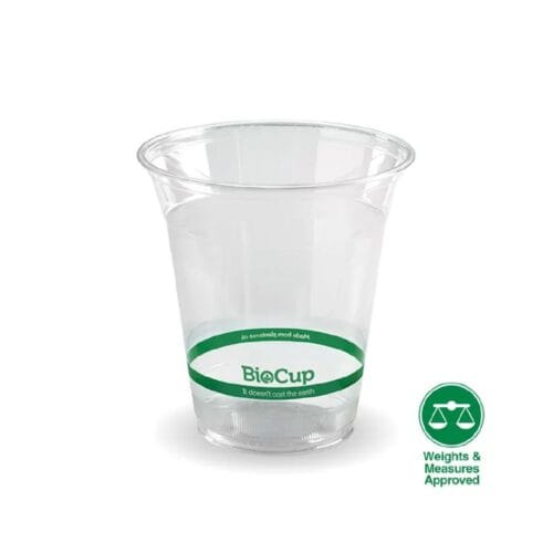 Takeaway Cold Cup 360ml BioCup Clear Green Line