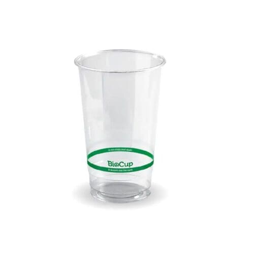 Takeaway Cold Cup 700ml BioCup Clear Green Line