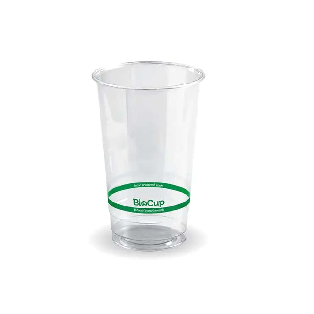 Takeaway Cold Cup 700ml BioCup Clear Green Line