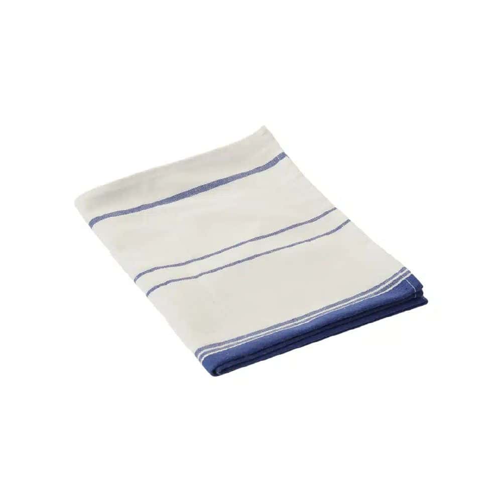 Glass Cloth Teatowel 730x500mm Blended Cotton MegaChef - White/Blue