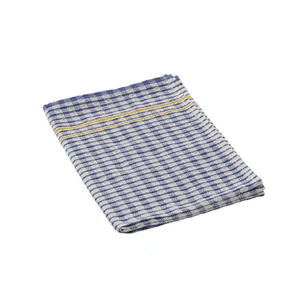 Chequered Teatowel 700x500mm Blended Cotton MegaChef - Blue