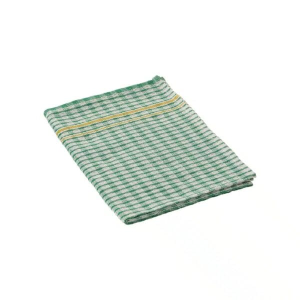 Chequered Teatowel 700x500mm Blended Cotton MegaChef - Green