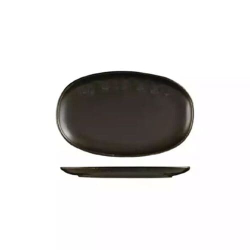Oval Coupe Plate 200mmx130mm Earth