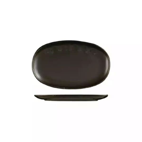 TI926340 Oval Coupe Plate 200mmx130mm Earth
