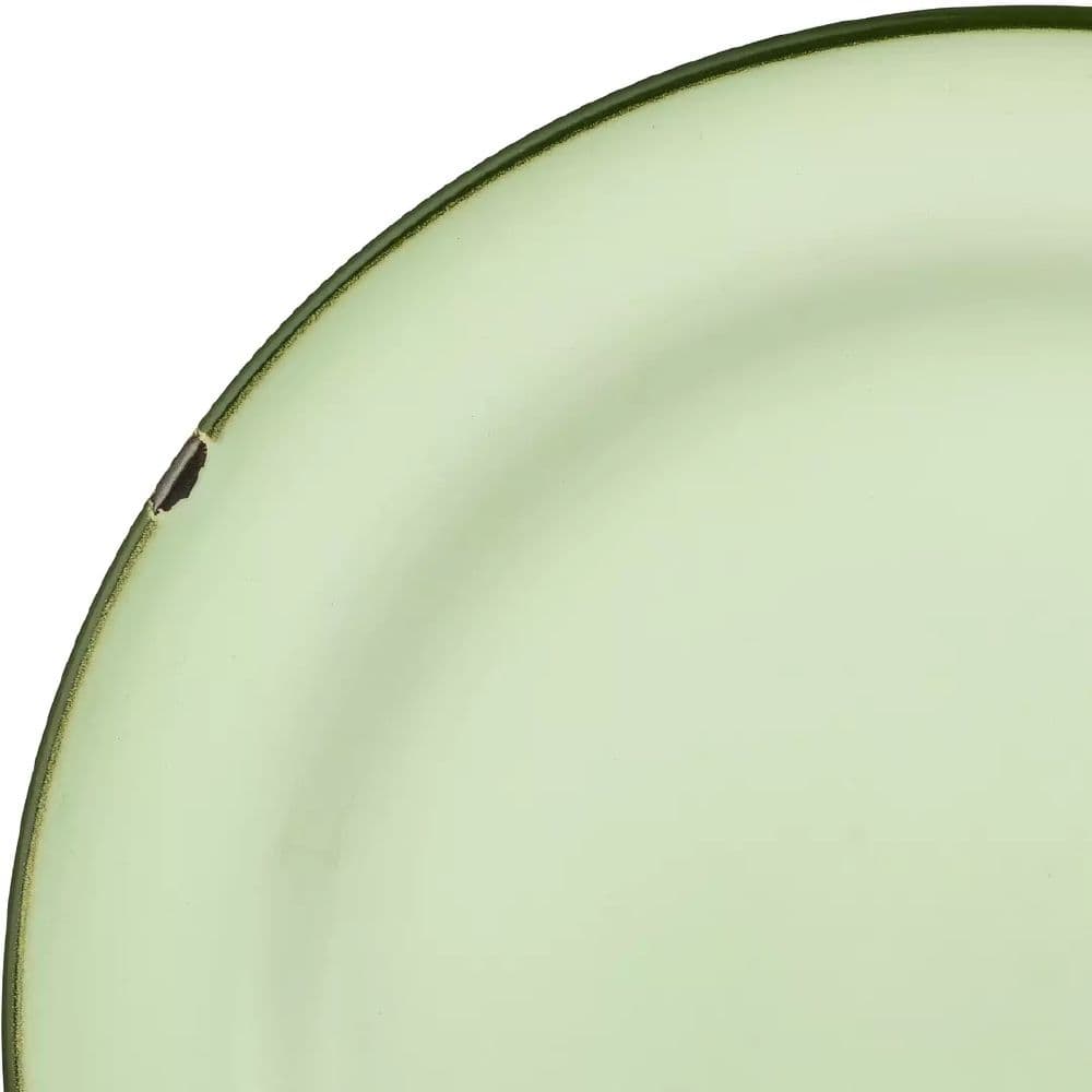Round Plate 170mm Wide Rim TinTin Green