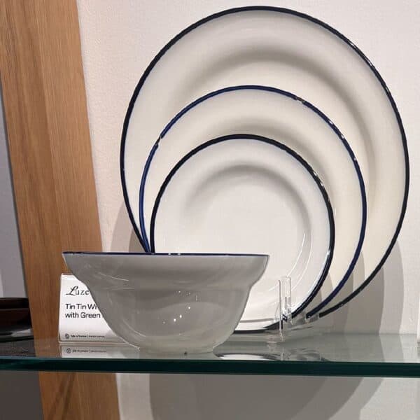 Round Deep Bowl 470ml TinTin White/Navy Line
