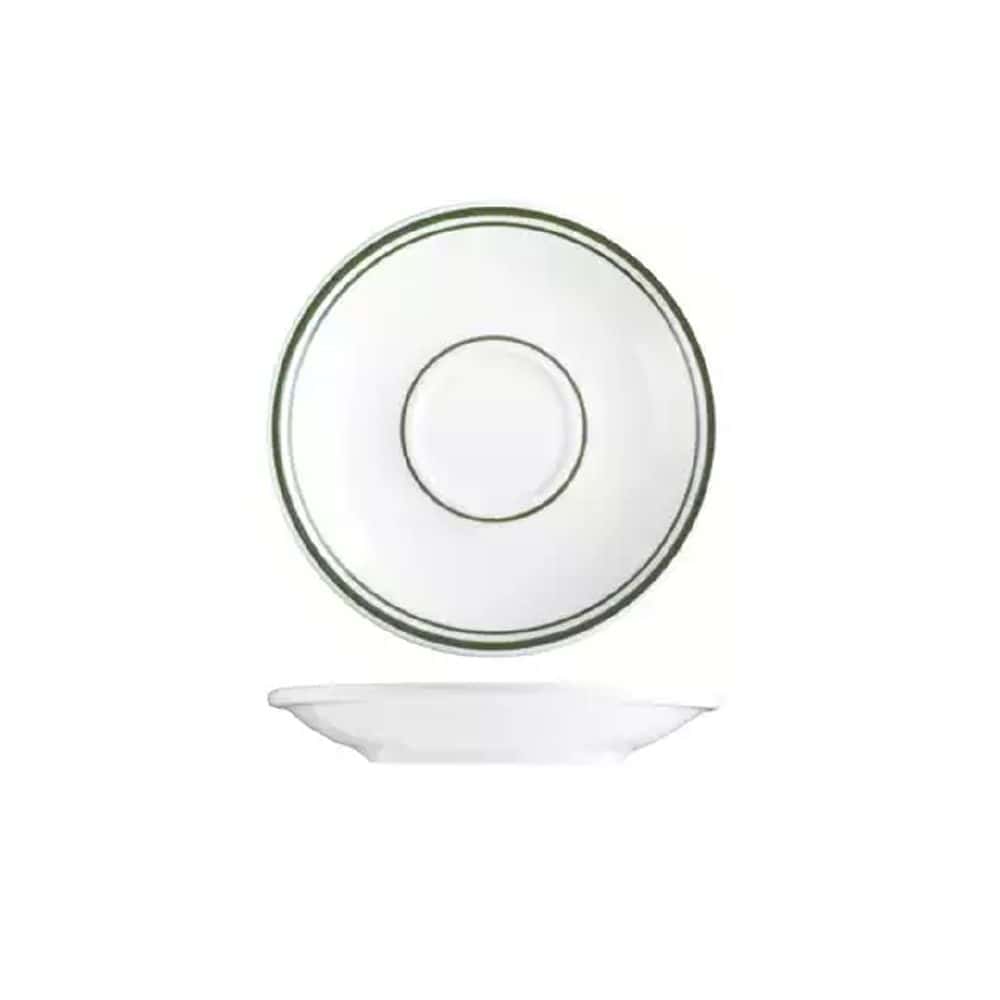 Coupe Saucer 152mm Green Bay White/Green Double Line
