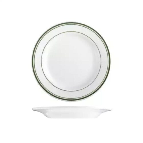 Round Plate 169mm Green Bay White/Green Double Line