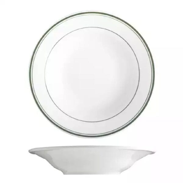 TITX110164 Soup / Pasta Bowl 769ml Green Bay White/Green Double Line
