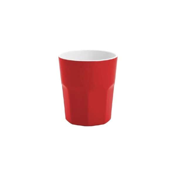 TK47506 Melamine Tumbler 410ml Gelato Red/White