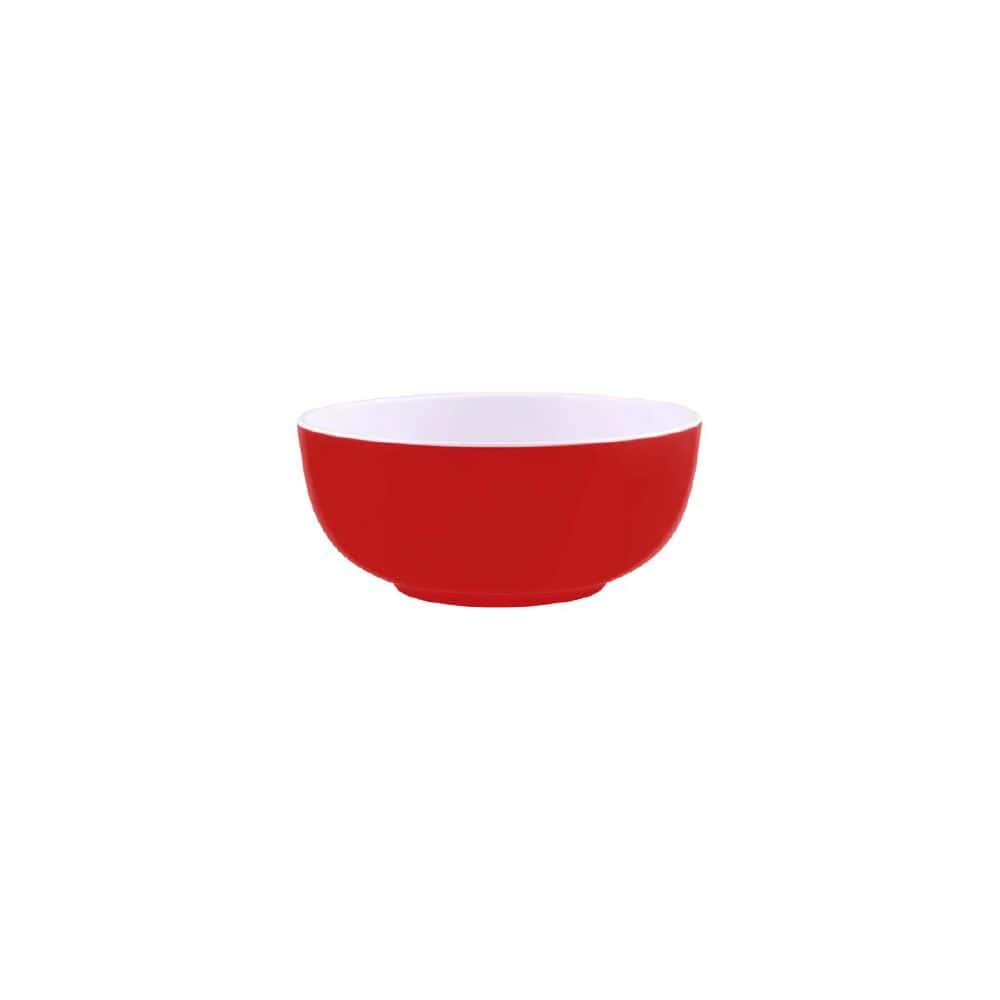 Melamine Round Bowl 820ml Gelato Red/White