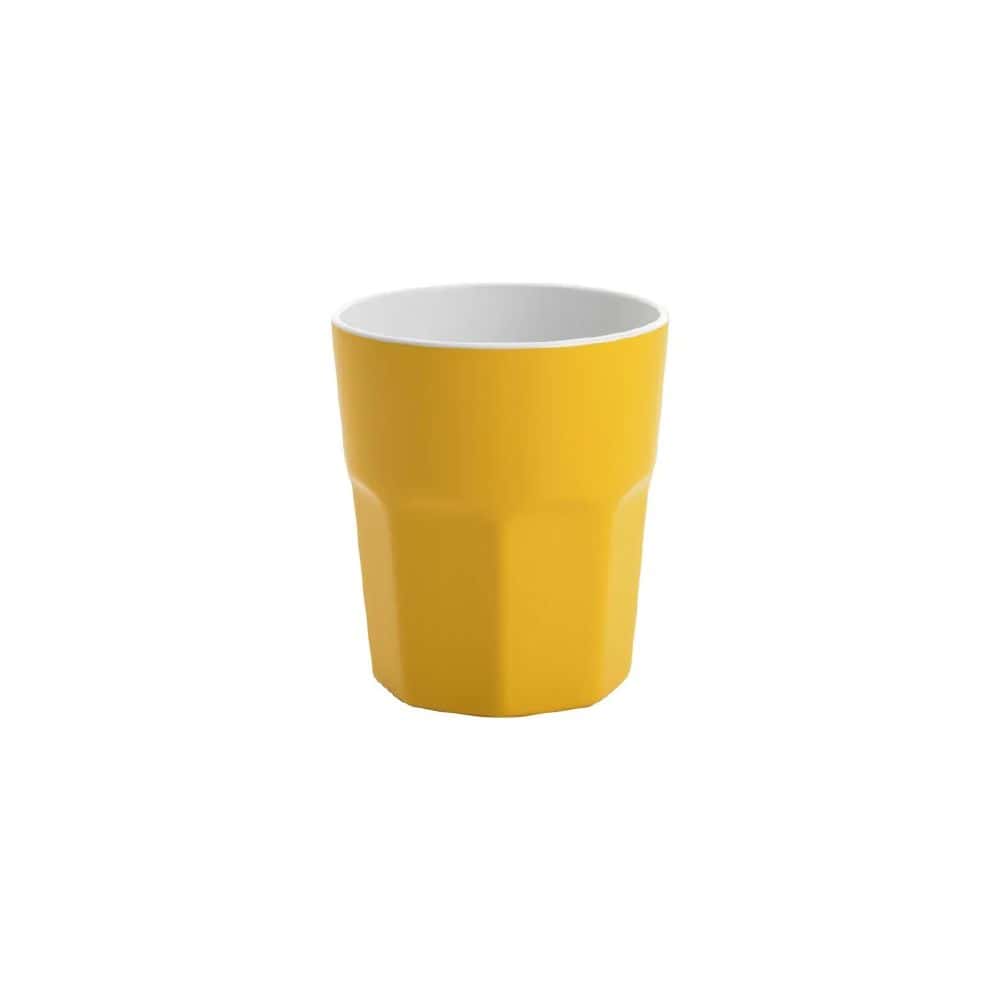 Melamine Tumbler 410ml Gelato Yellow/White