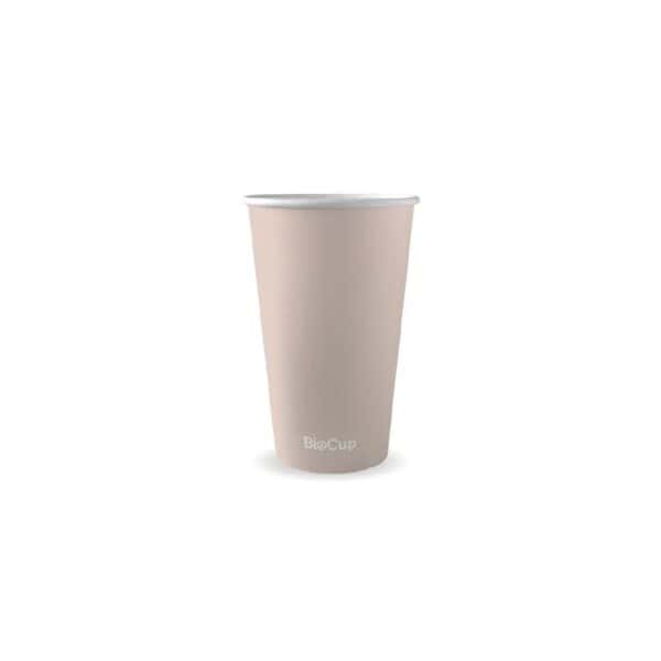 Stone Single Wall Takeaway Coffee Cups 510ml / 16oz (90mm) BioCup